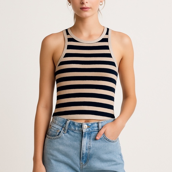 Garage | Size S | Striped Ribbed Tank Top - Picture 1 of 5